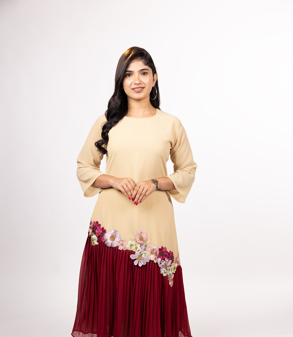 Beautiful yellow traditional saree with golden border